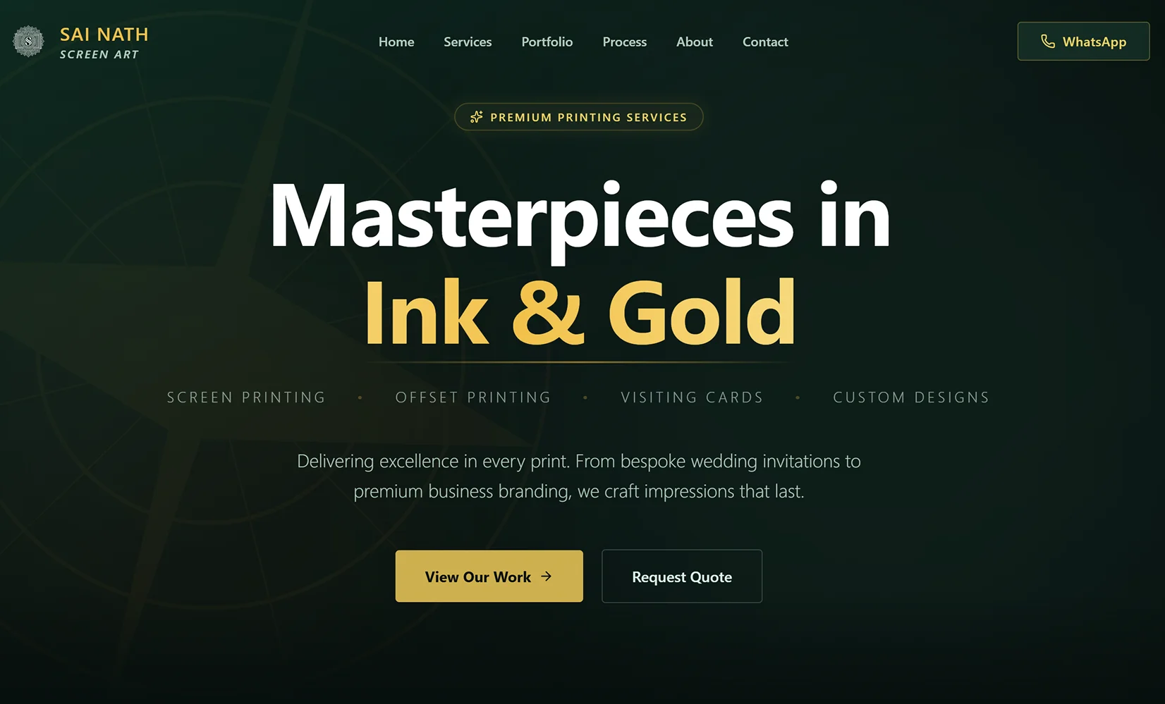 Sai Nath Screen Art — Print Shop Site & Lead Capture
