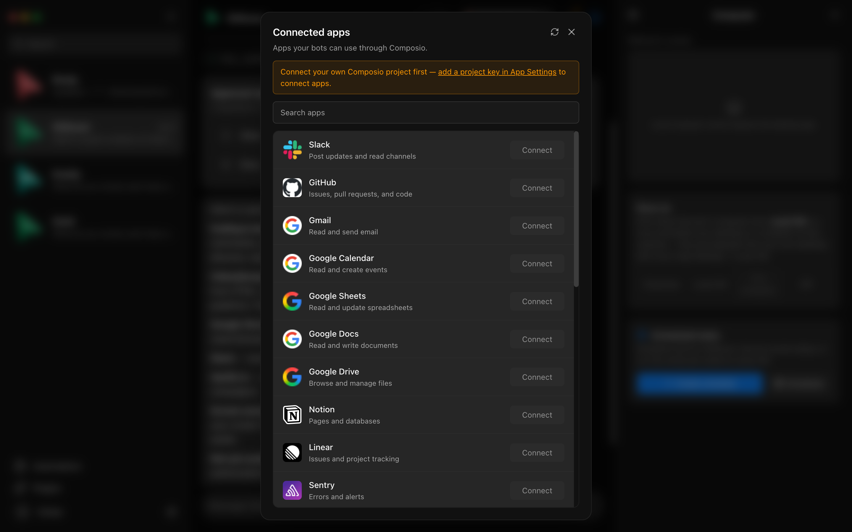 OpenMausBot Connected Apps Marketplace